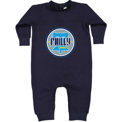 Philly Pride Liberty Bell Toddler Hoodie Or Infant Fleece Romper Navy Blue
