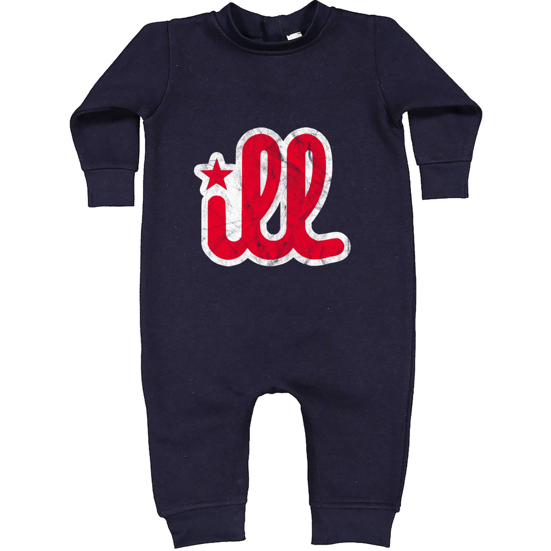 ILL Vintage It's A Philly Thing Toddler Hoodie Or Infant Fleece Romper Navy Blue