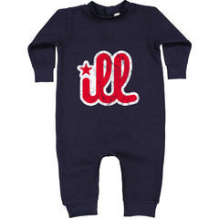 ILL Vintage It's A Philly Thing Toddler Hoodie Or Infant Fleece Romper Navy Blue