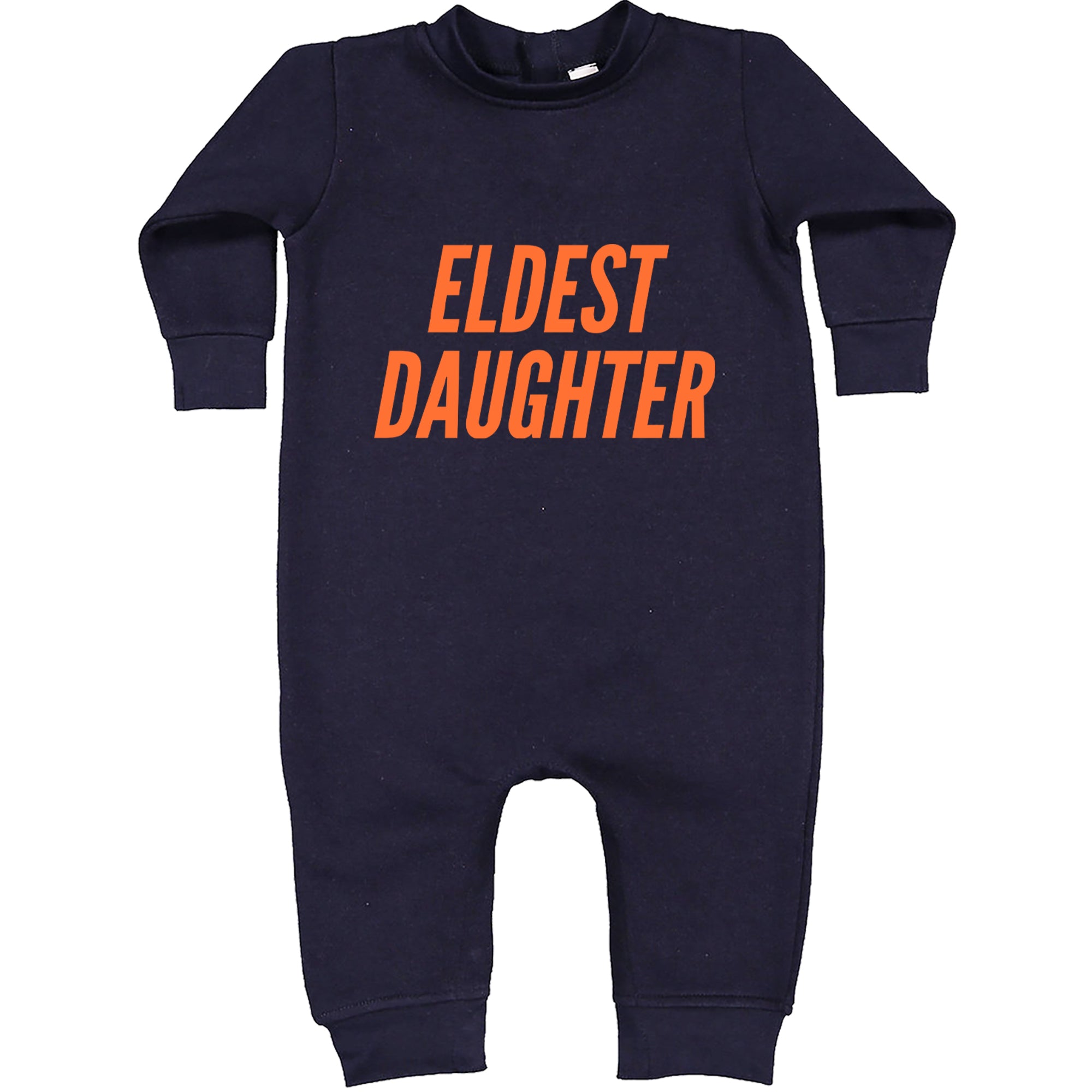 Eldest Daughter Toddler Hoodie Or Infant Fleece Romper Navy Blue