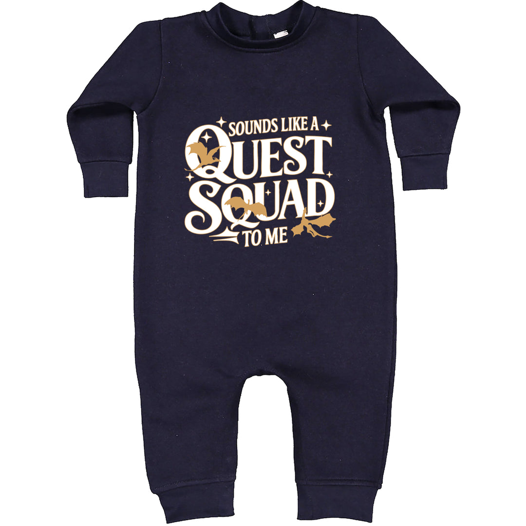 Sounds Like A Quest Squad To Me Empyrean Toddler Hoodie Or Infant Fleece Romper Navy Blue