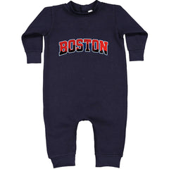 Boston City Pride Skyline Toddler Hoodie Or Infant Fleece Romper Navy Blue