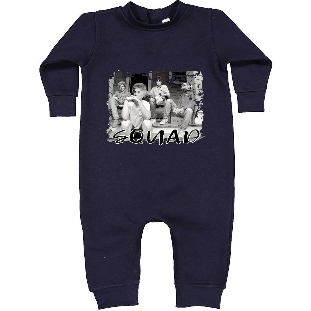 Squad Golden Girls Toddler Hoodie Or Infant Fleece Romper Navy Blue