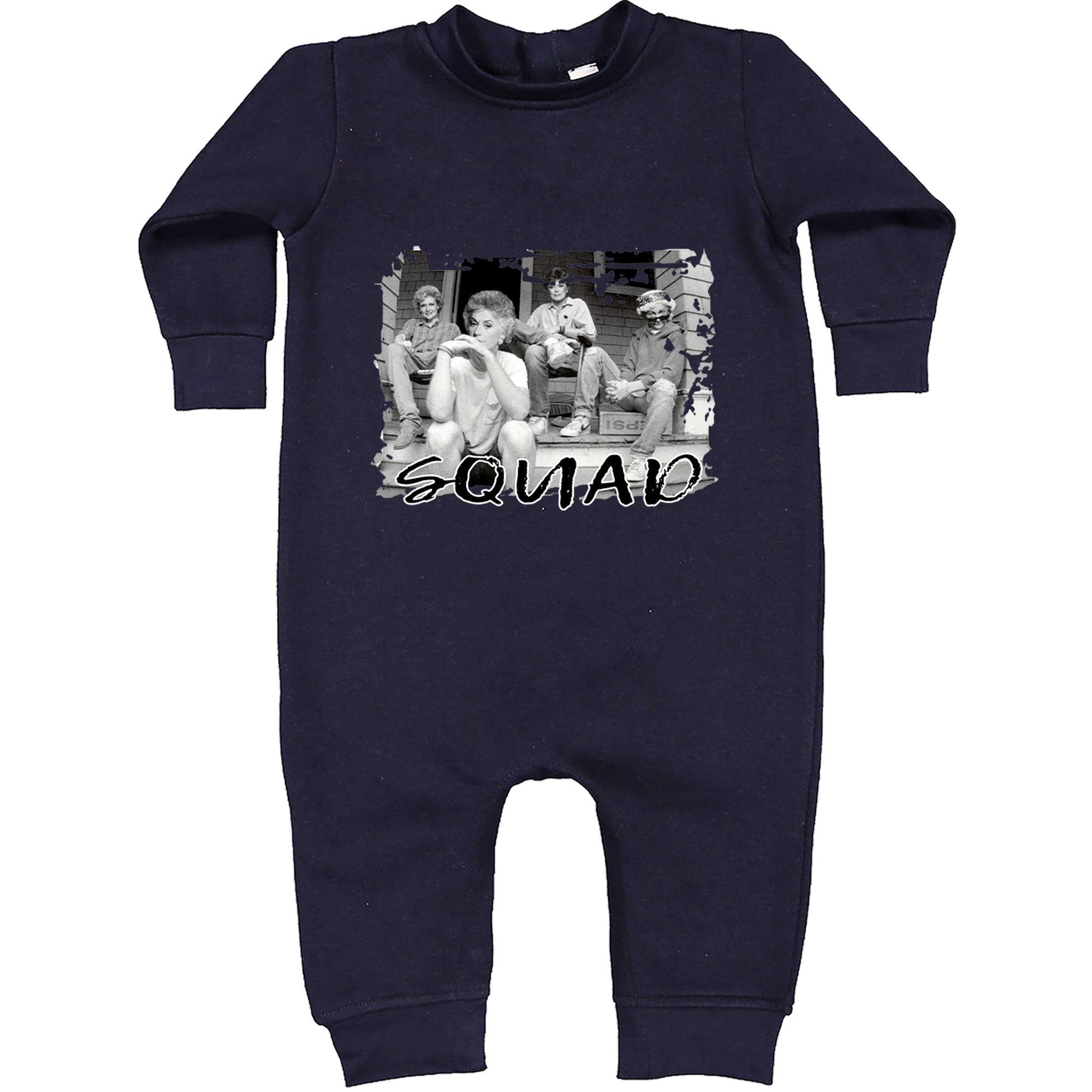 Squad Golden Girls Toddler Hoodie Or Infant Fleece Romper Navy Blue