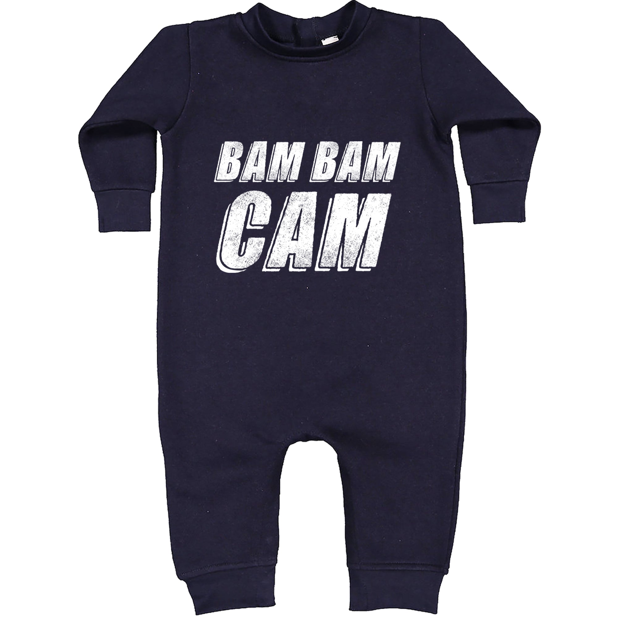 Bam Bam Cam Toddler Hoodie Or Infant Fleece Romper Navy Blue