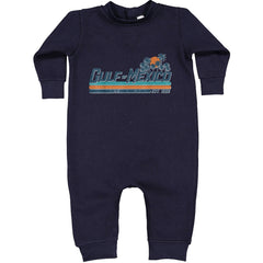 Gulf Of Mexico Established Year 1550 Toddler Hoodie Or Infant Fleece Romper Navy Blue