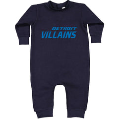 Detroit Villains Grit Football Toddler Hoodie Or Infant Fleece Romper Navy Blue