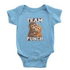 Team Punch Panchi-kun Monkey Infant One-Piece Romper Bodysuit Or Toddler T-shirt Light Blue