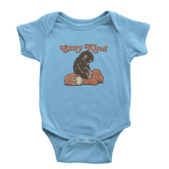 Punch Stay Kind Macaque Infant One-Piece Romper Bodysuit Or Toddler T-shirt Light Blue