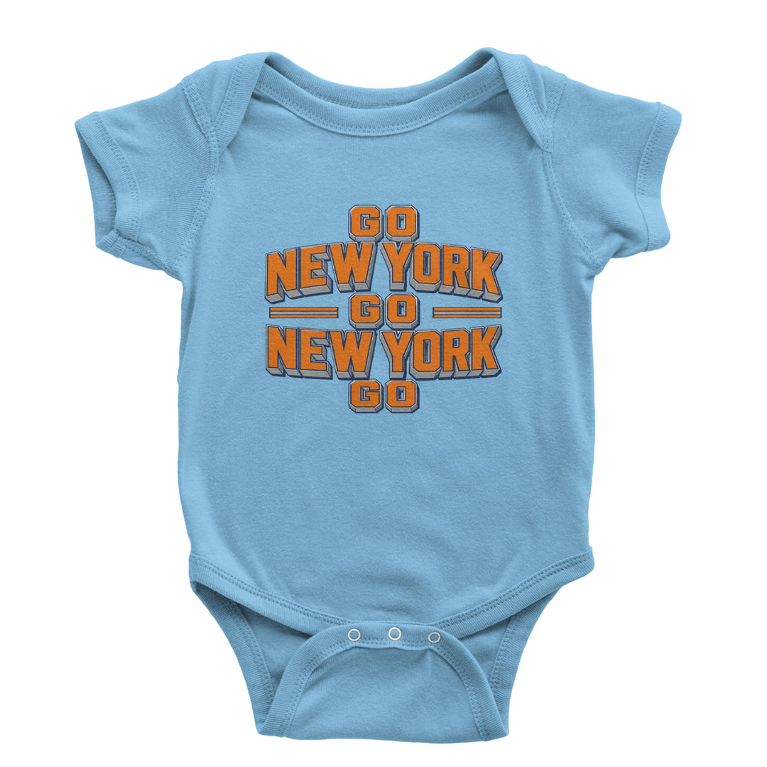 Go New York Go Basketball Infant One-Piece Romper Bodysuit Or Toddler T-shirt Light Blue
