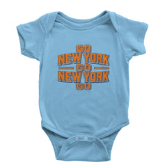 Go New York Go Basketball Infant One-Piece Romper Bodysuit Or Toddler T-shirt Light Blue