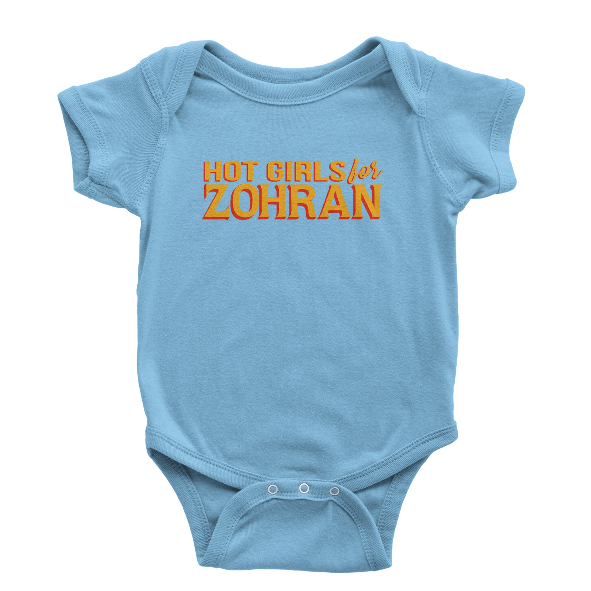 Hot Girls for Zohran Meme Infant One-Piece Romper Bodysuit Or Toddler T-shirt Light Blue