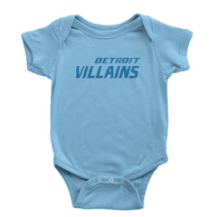 Detroit Villains Grit Football Infant One-Piece Romper Bodysuit Or Toddler T-shirt Light Blue