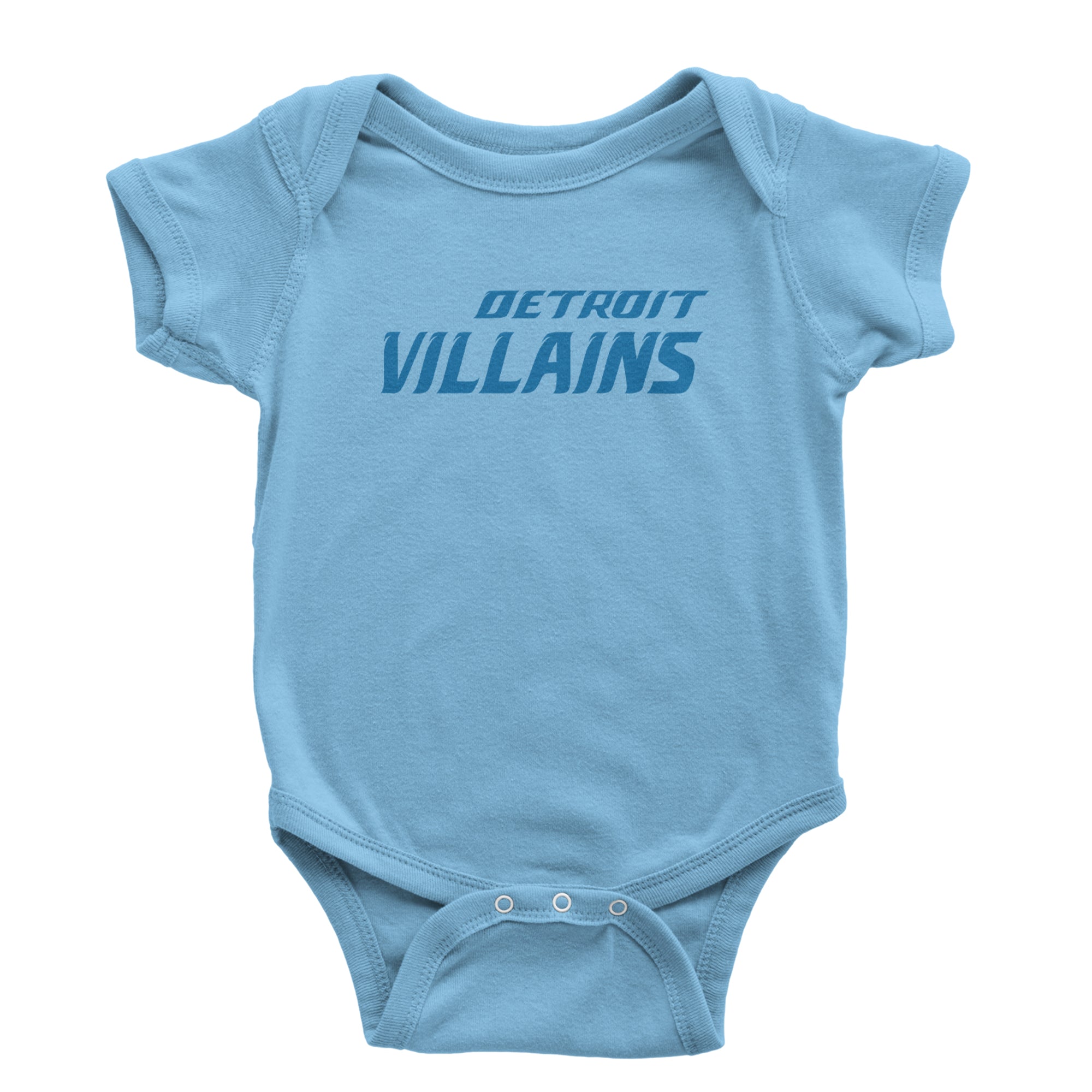 Detroit Villains Grit Football Infant One-Piece Romper Bodysuit Or Toddler T-shirt Light Blue