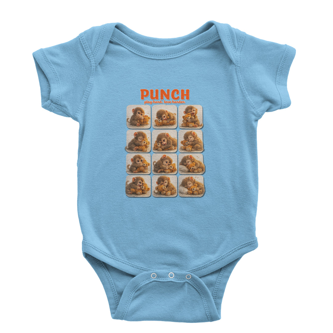 Punch Play Hard Love Harder Infant One-Piece Romper Bodysuit Or Toddler T-shirt Light Blue