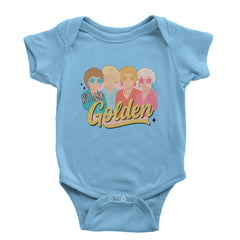 Stay Golden Girls Retro Infant One-Piece Romper Bodysuit Or Toddler T-shirt Light Blue
