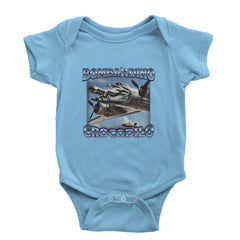 Bombardino Crocodilo Brainrot Infant One-Piece Romper Bodysuit Or Toddler T-shirt Light Blue
