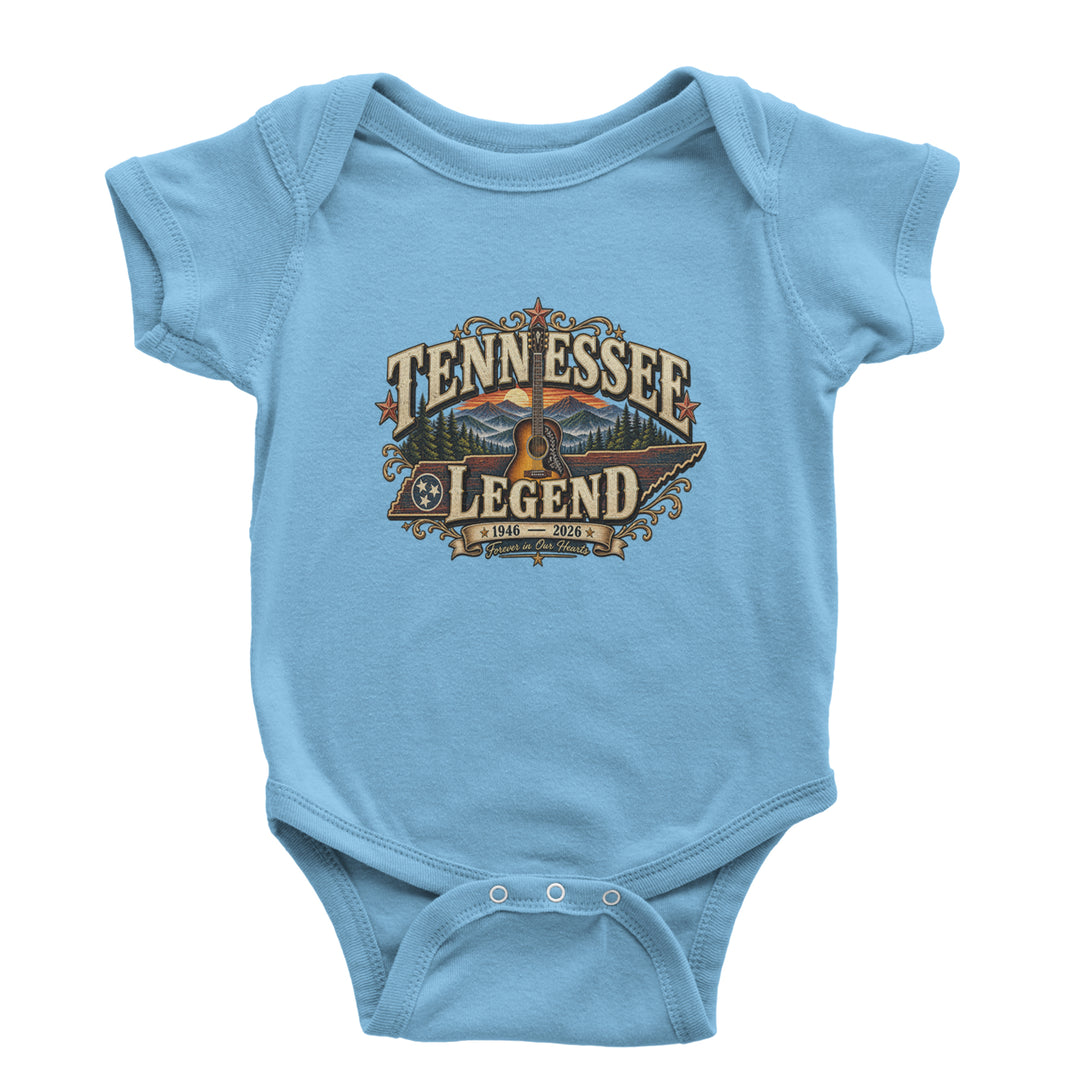 Tennessee Legend Country Music Dolly Infant One-Piece Romper Bodysuit Or Toddler T-shirt Light Blue