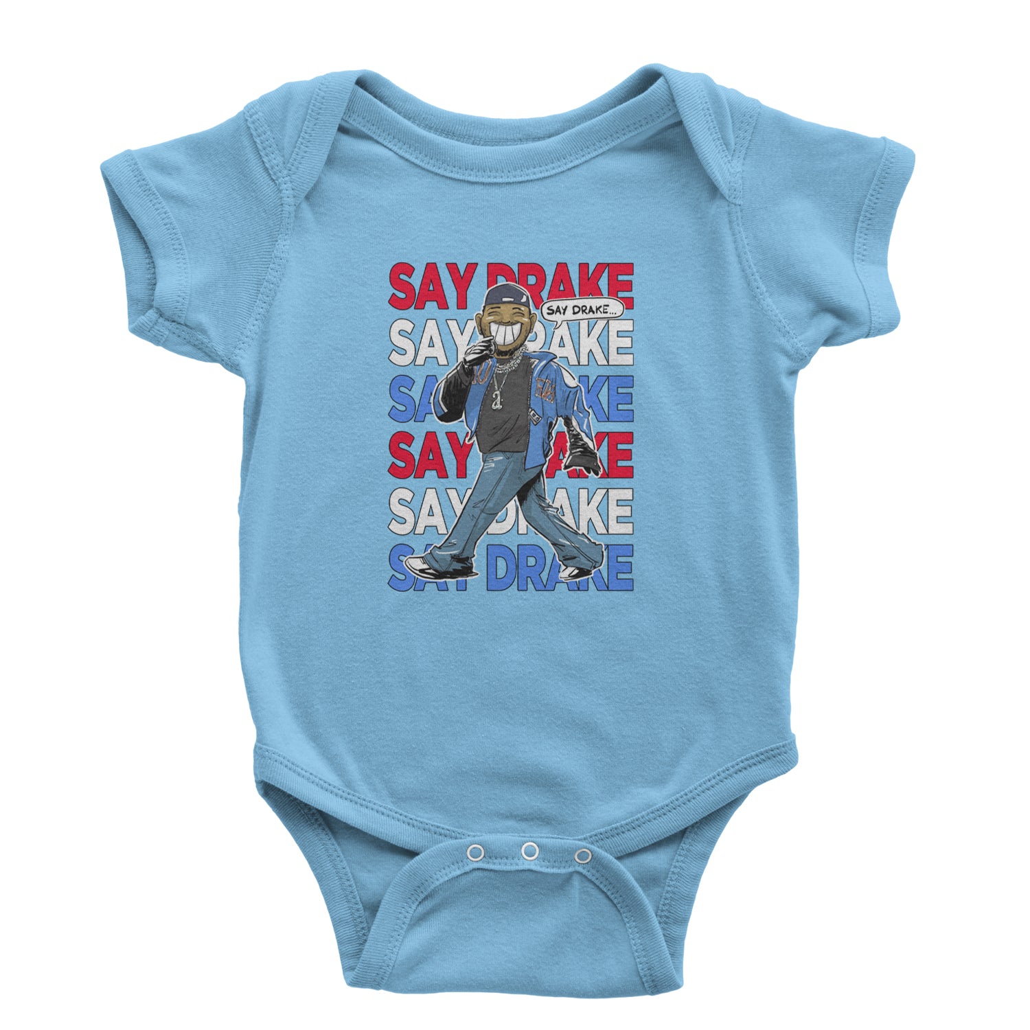 Say Drake Smiling Meme Mustard Infant One-Piece Romper Bodysuit Or Toddler T-shirt Light Blue