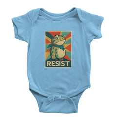 Resist Portland Protest Frog Infant One-Piece Romper Bodysuit Or Toddler T-shirt Light Blue