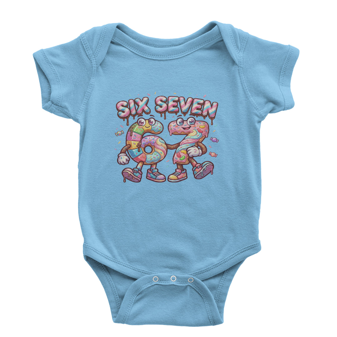 67 Candy Swirl Meme Infant One-Piece Romper Bodysuit Or Toddler T-shirt Light Blue