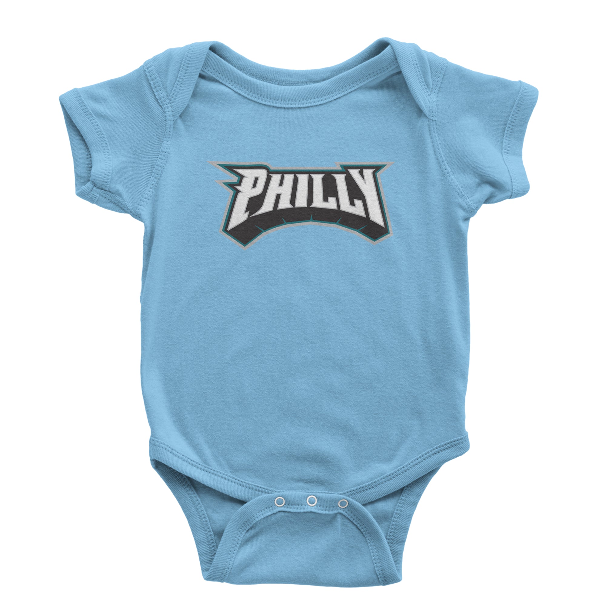 Philly Bold Block Throwback Infant One-Piece Romper Bodysuit Or Toddler T-shirt Light Blue