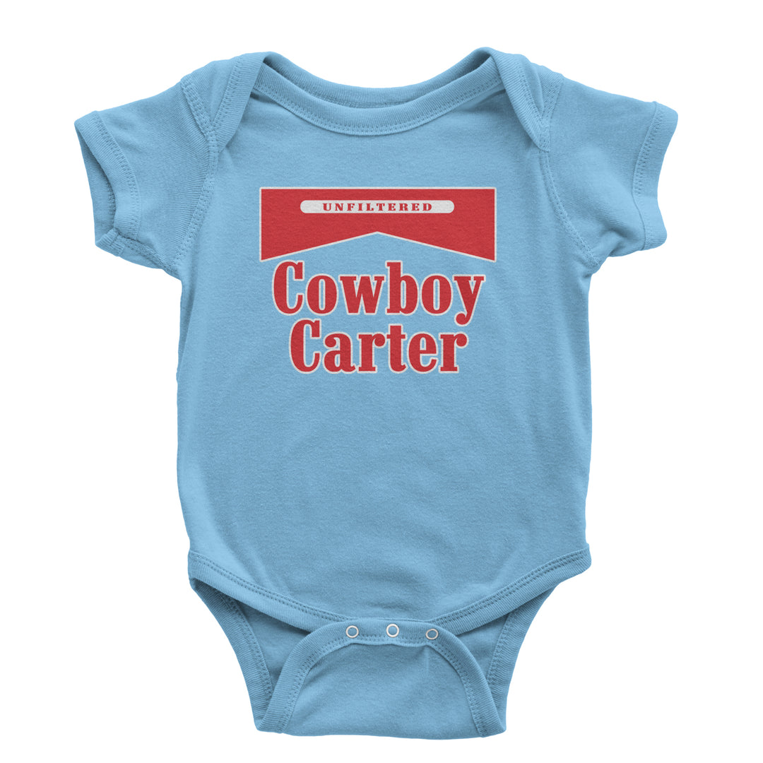 Cowboy Karter Country Act Two Infant One-Piece Romper Bodysuit Or Toddler T-shirt Light Blue