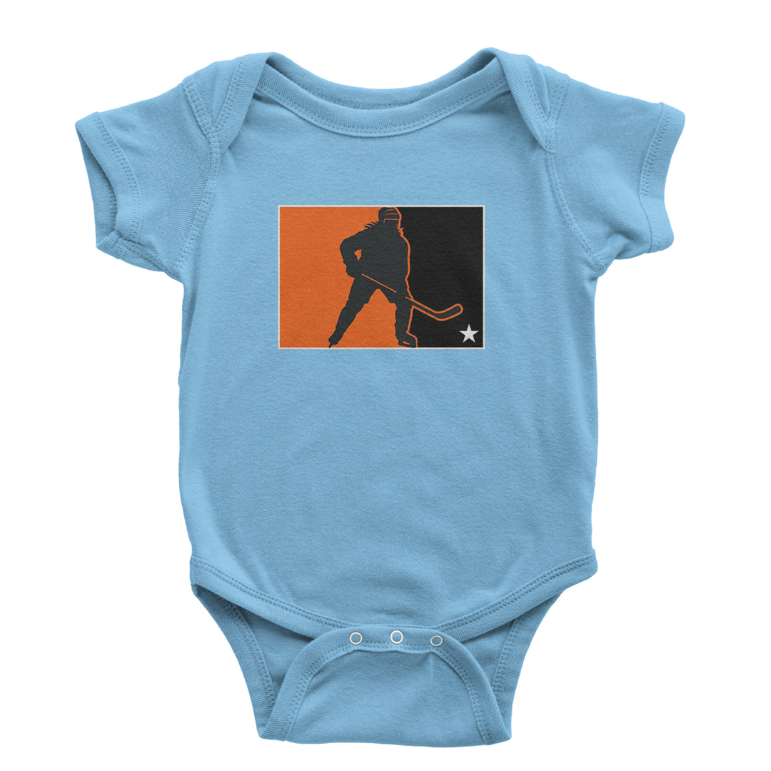 Hockey Enforcer Retro Vintage Infant One-Piece Romper Bodysuit Or Toddler T-shirt Light Blue