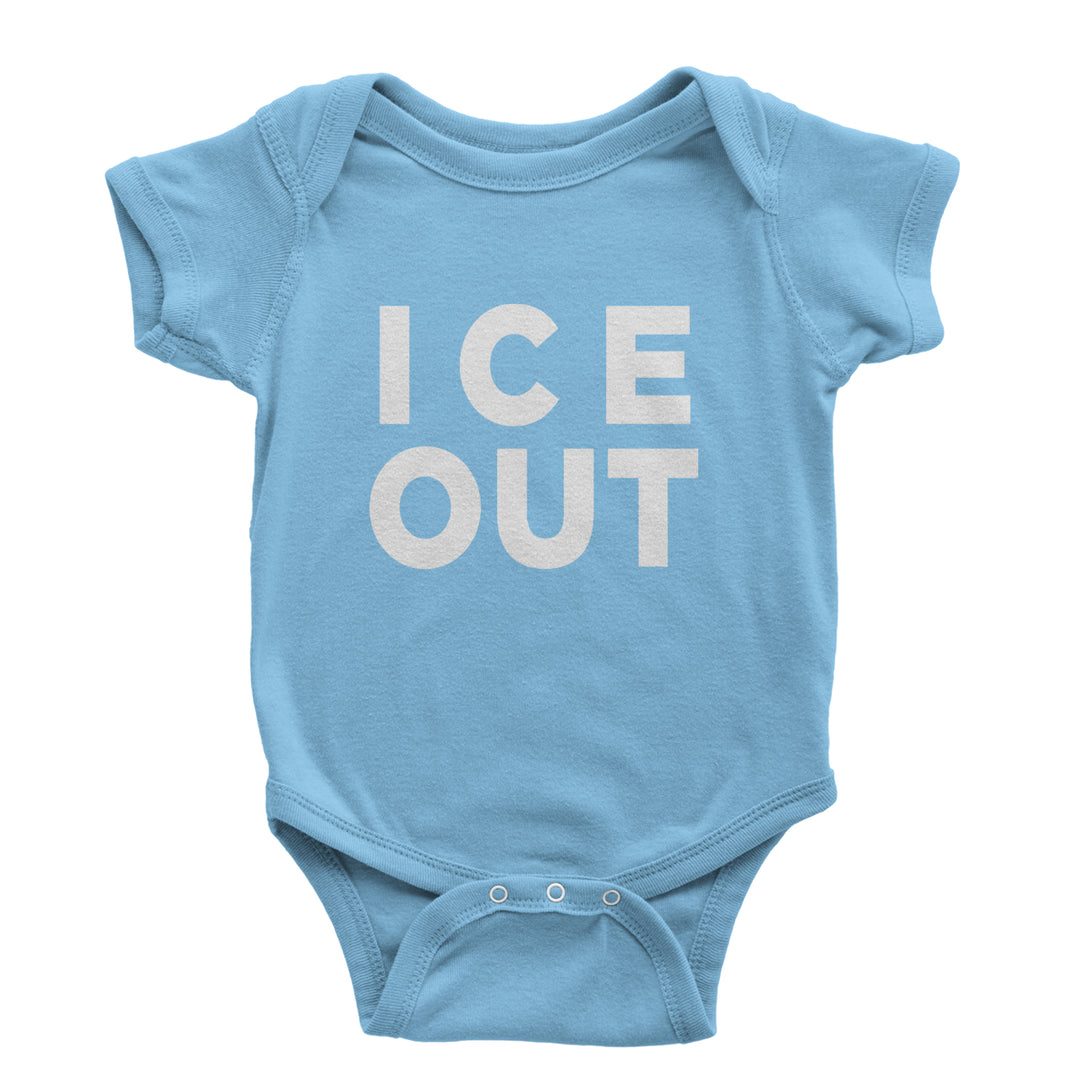 Ice Out Protest Infant One-Piece Romper Bodysuit Or Toddler T-shirt Light Blue