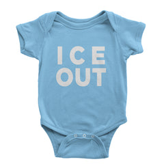 Ice Out Protest Infant One-Piece Romper Bodysuit Or Toddler T-shirt Light Blue