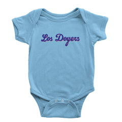 Los Doyers LA Baseball Infant One-Piece Romper Bodysuit Or Toddler T-shirt Light Blue