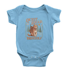 Quest Squad Broccoli Cat Fantasy Reader  Infant One-Piece Romper Bodysuit Or Toddler T-shirt Light Blue