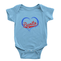 Benito Heart Puerto Rico Infant One-Piece Romper Bodysuit or Toddler T-shirt Light Blue