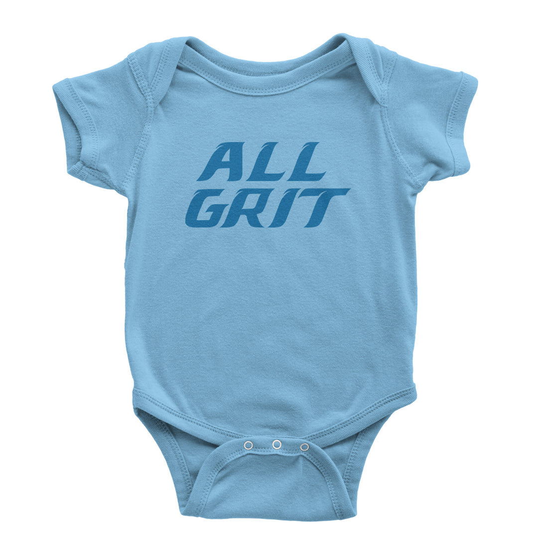 All Grit Detroit Football Infant One-Piece Romper Bodysuit Or Toddler T-shirt Light Blue