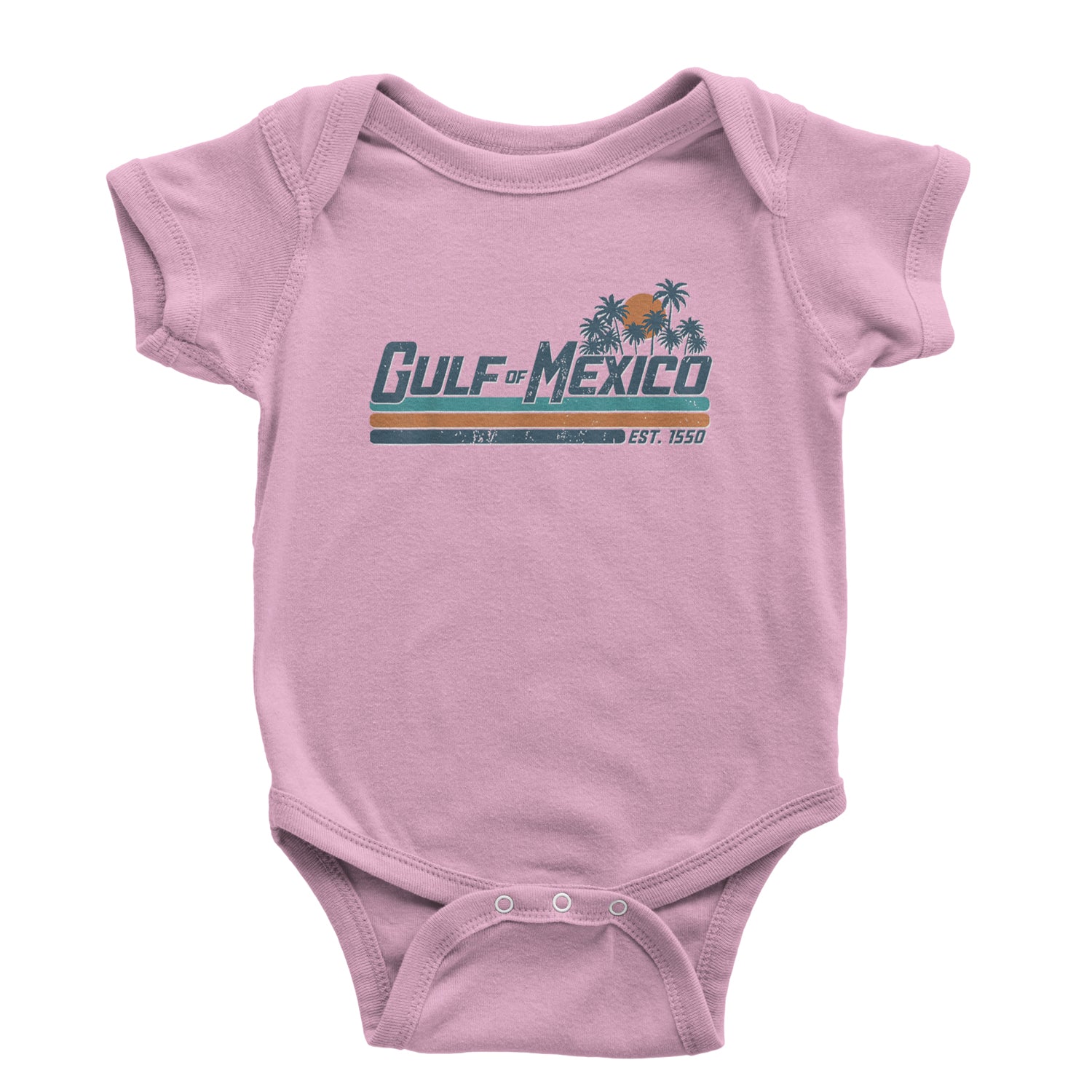 Gulf Of Mexico Established Year 1550 Infant One-Piece Romper Bodysuit Or Toddler T-shirt Light Pink