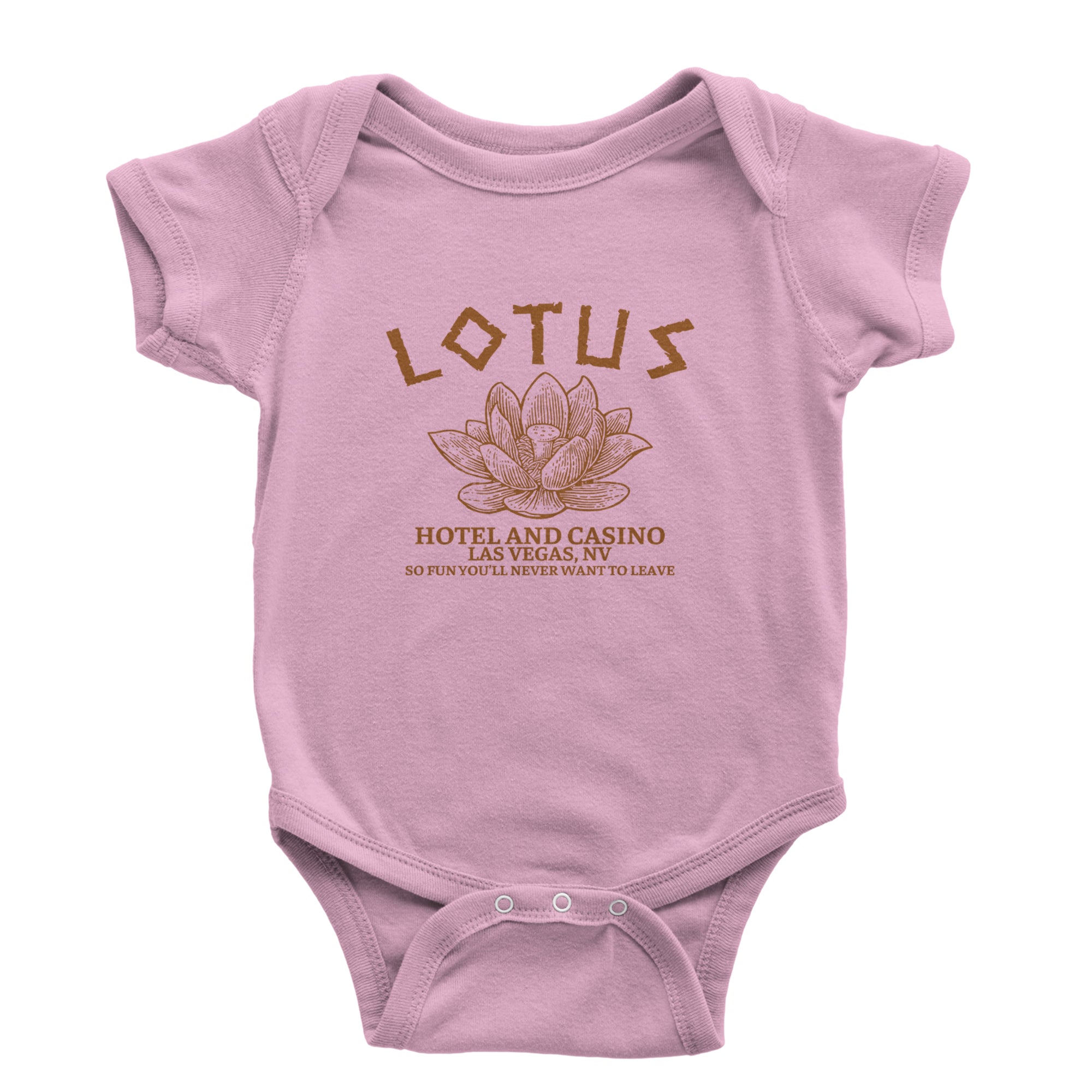Lotus Hotel and Casino Infant One-Piece Romper Bodysuit or Toddler T-shirt Light Pink