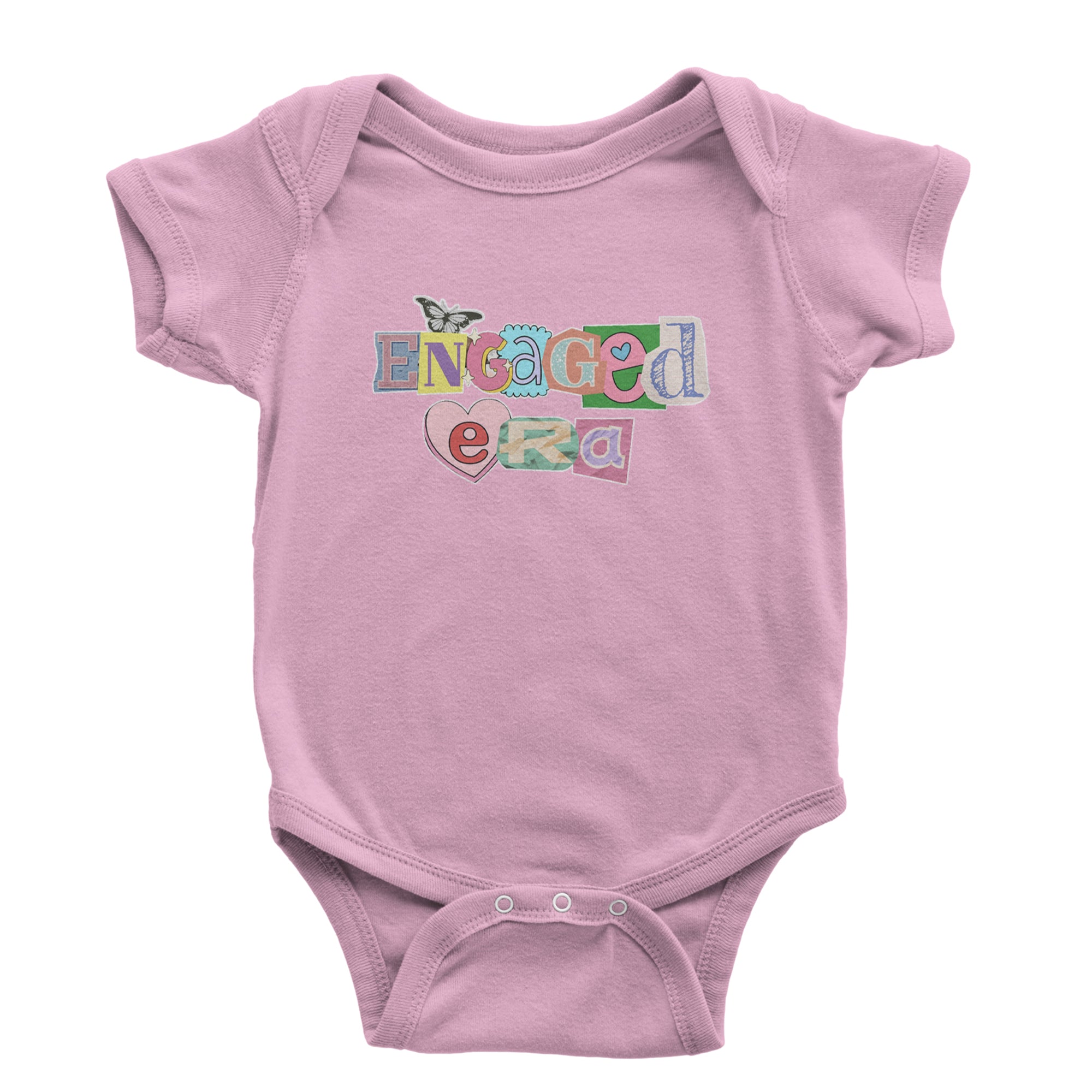 Engaged Era Aesthetic Retro Collage Design Infant One-Piece Romper Bodysuit Or Toddler T-shirt Light Pink