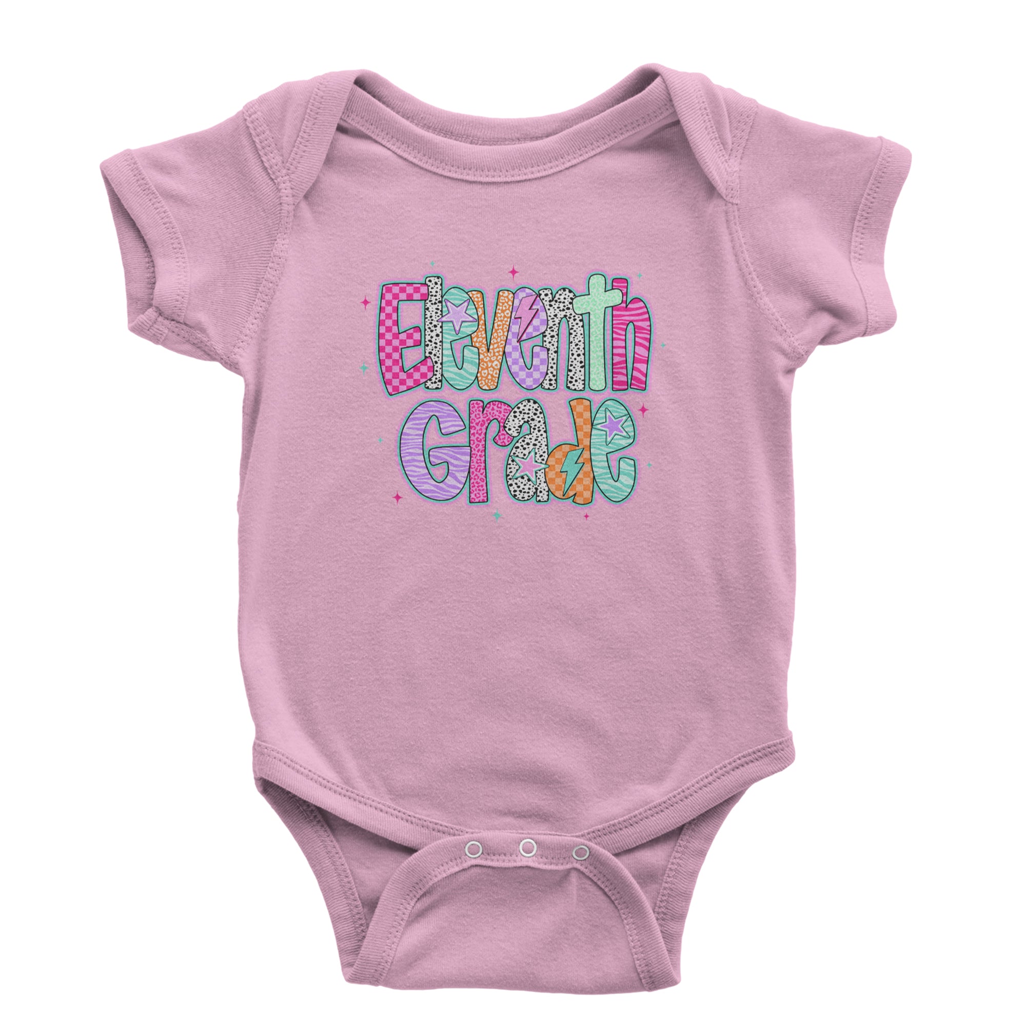 Eleventh Grade Extra Colorful Back to School Infant One-Piece Romper Bodysuit Or Toddler T-shirt Light Pink