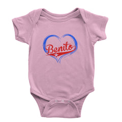 Benito Heart Puerto Rico Infant One-Piece Romper Bodysuit or Toddler T-shirt Light Pink