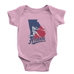 Atlanta Georgia Batter Up Infant One-Piece Romper Bodysuit Or Toddler T-shirt Light Pink