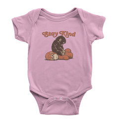 Punch Stay Kind Macaque Infant One-Piece Romper Bodysuit Or Toddler T-shirt Light Pink