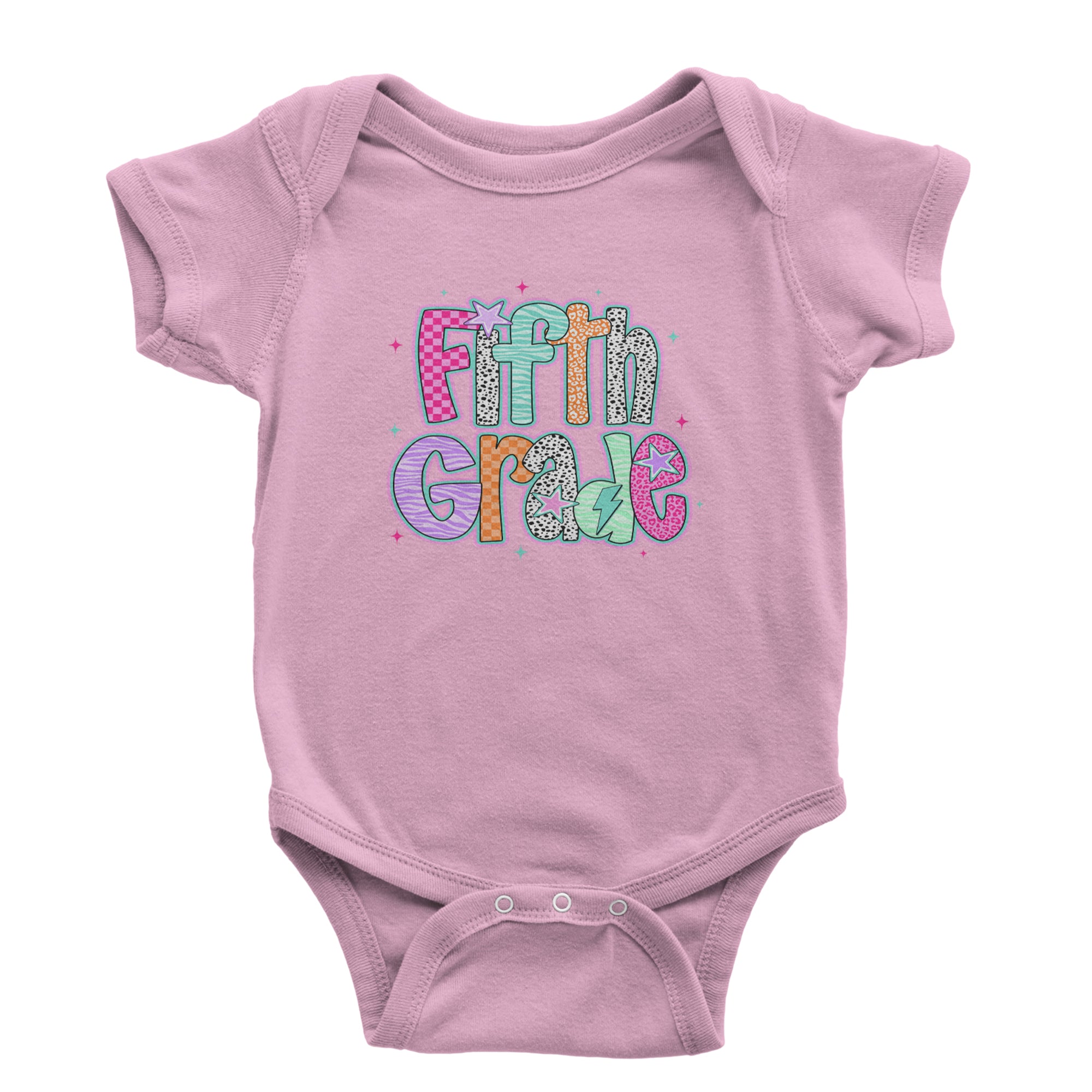Fifth Grade Fly Colorful Back to School Infant One-Piece Romper Bodysuit Or Toddler T-shirt Light Pink