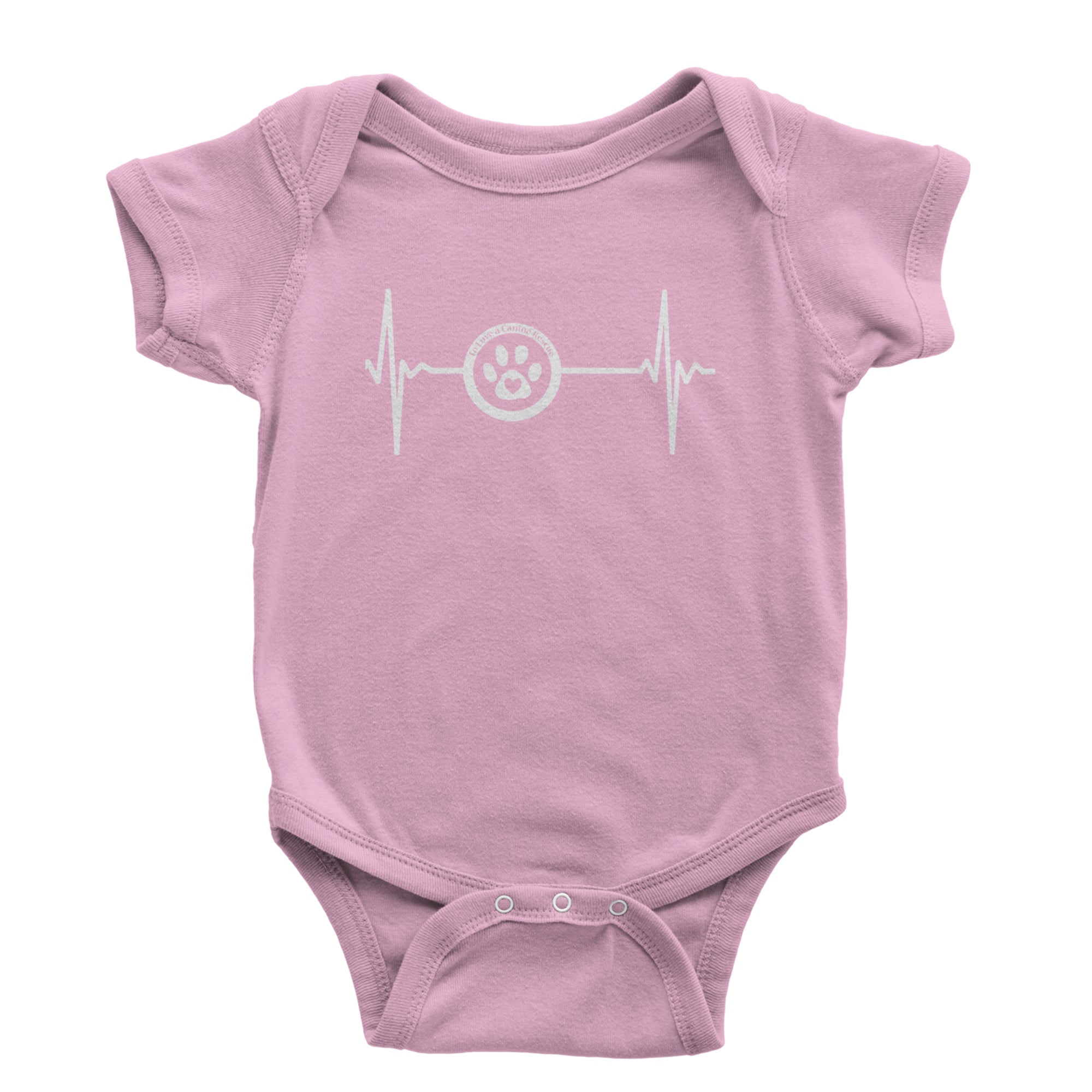TLC Rescue Heartbeat Infant One-Piece Romper Bodysuit Or Toddler T-shirt Light Pink