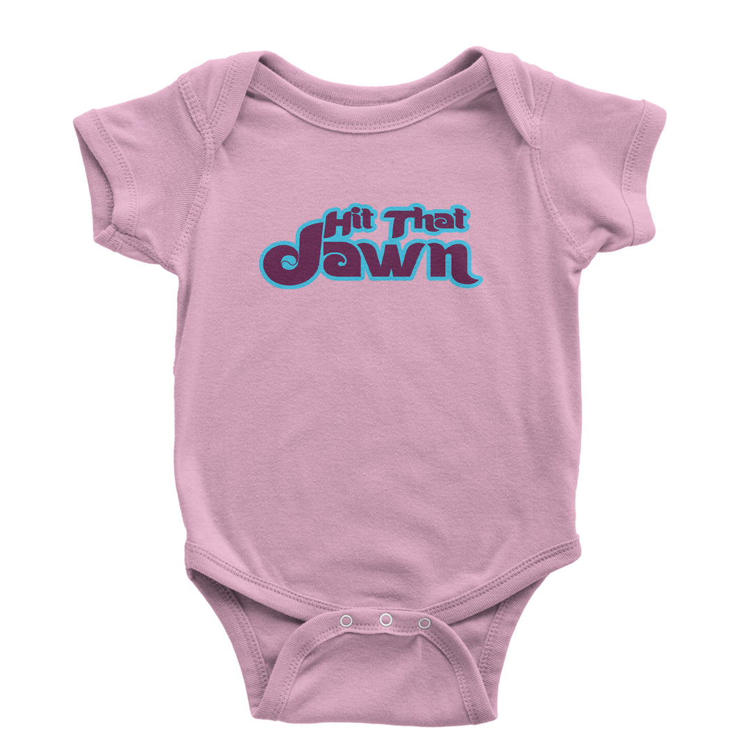 Hit That Jawn Philly Baseball graphic on Onesie and Toddler T-Shirt in Light Pink