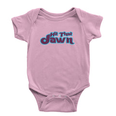 Hit That Jawn Philly Baseball graphic on Onesie and Toddler T-Shirt in Light Pink