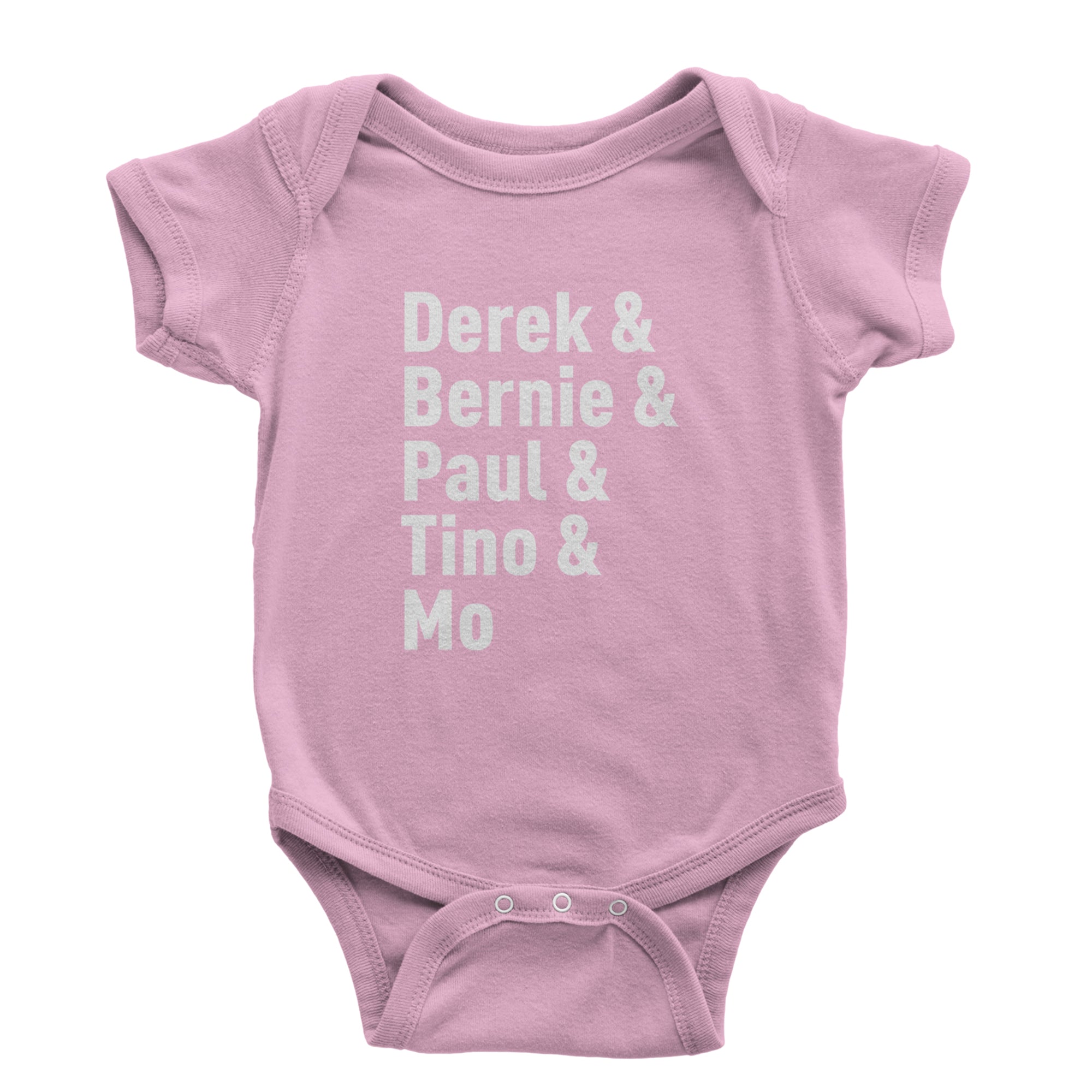 Derek & Bernie & Paul & Tino & Mo Infant One-Piece Romper Bodysuit Or Toddler T-shirt Light Pink