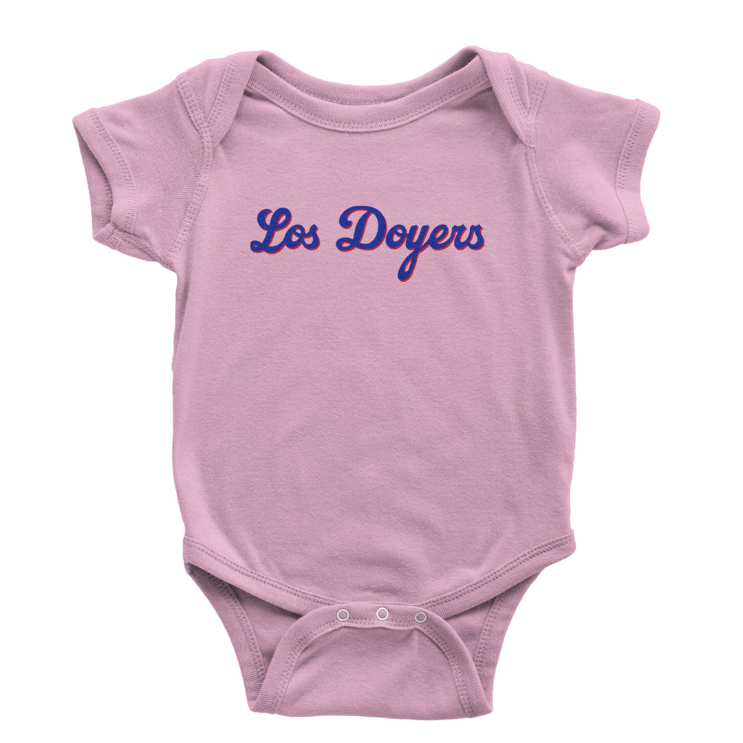 Los Doyers LA Baseball Infant One-Piece Romper Bodysuit Or Toddler T-shirt Light Pink