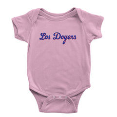 Los Doyers LA Baseball Infant One-Piece Romper Bodysuit Or Toddler T-shirt Light Pink