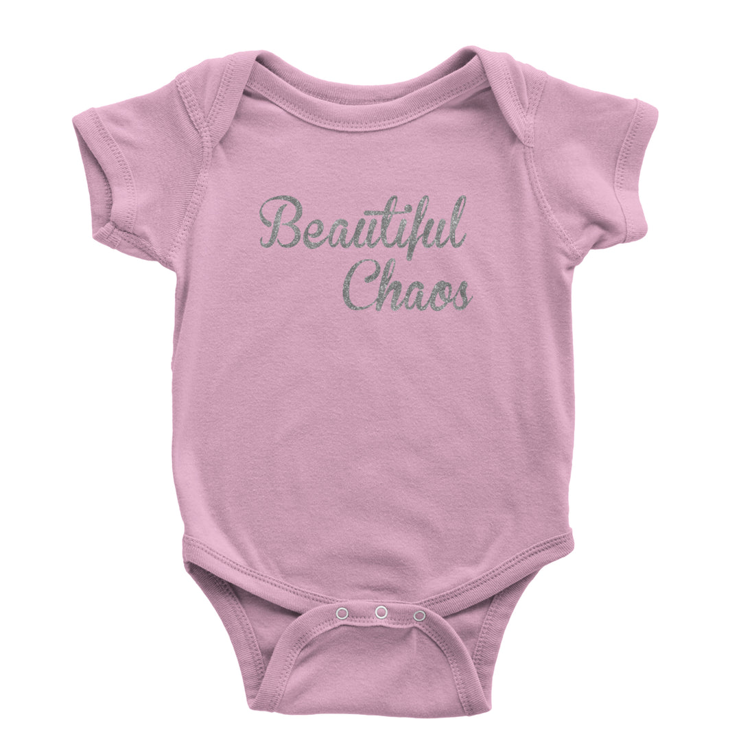Beautiful Chaos Glitter Music Festival Infant One-Piece Romper Bodysuit Or Toddler T-shirt Light Pink
