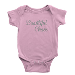 Beautiful Chaos Glitter Music Festival Infant One-Piece Romper Bodysuit Or Toddler T-shirt Light Pink